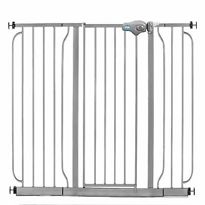 Regalo 49 Inch Easy Step Extra Wide Walk Thru Baby And Pet Safety Gate, Platinum