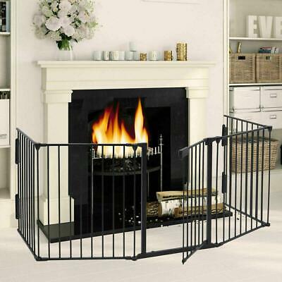 Baby Child Safety Gate Fire Gate Fireplace Pet Dog Cat Fence Steel & Plastic