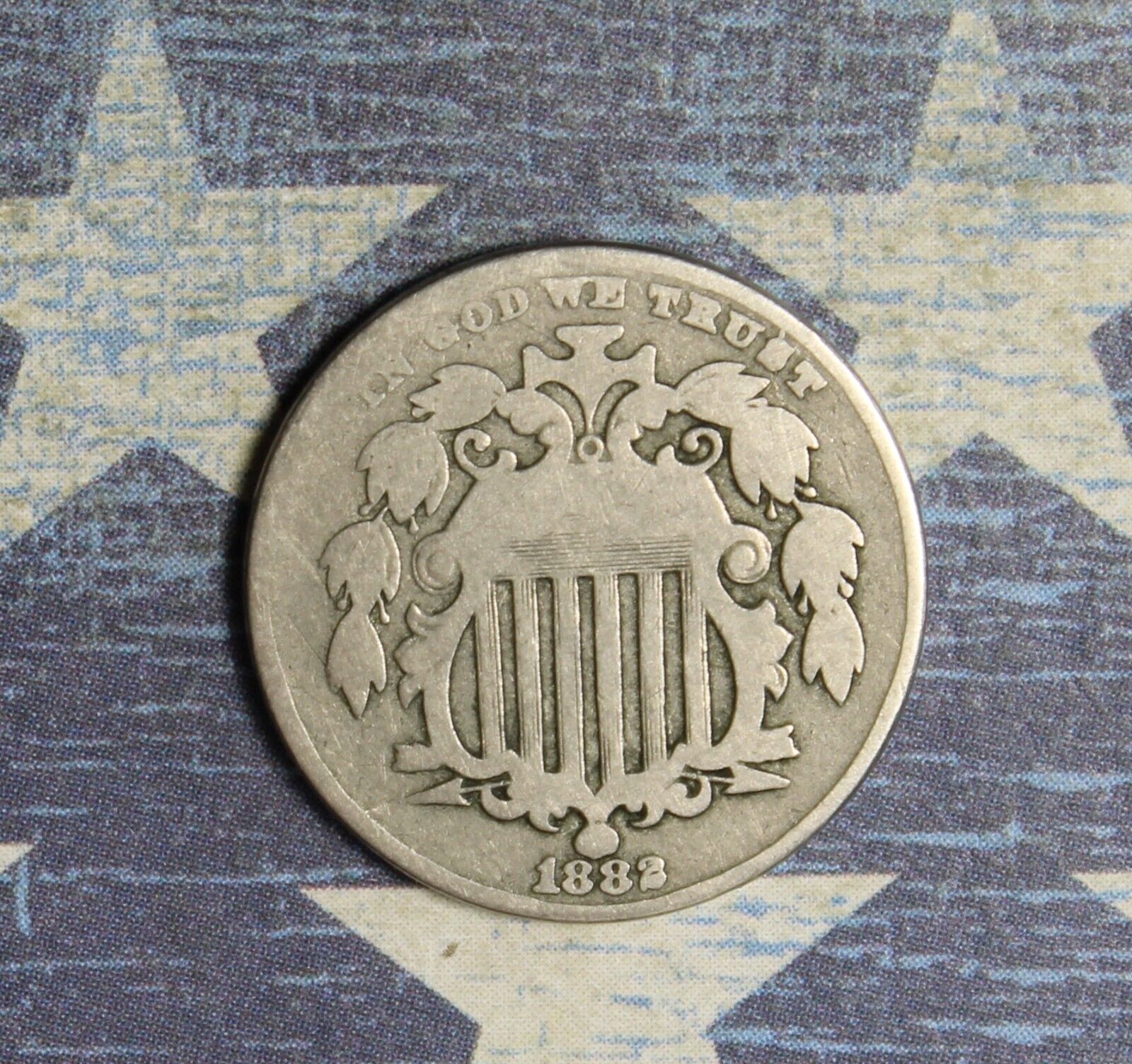 1882 Shield Nickel Collector Coin Free Shipping