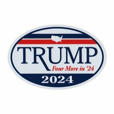 Oval Shaped Magnet - Donald Trump President 2024 - Magnetic Bumper Sticker